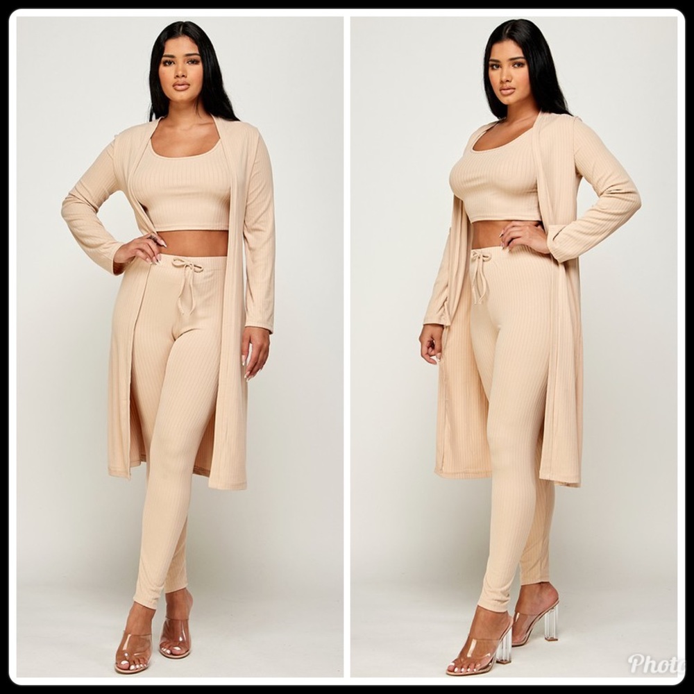 Three Piece Cardigan Set